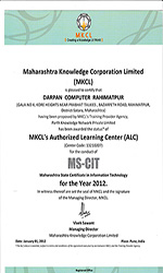 Certificate of MKCL 2012
